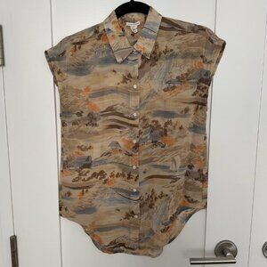 Club Monaco Silk Sleeveless Blouse